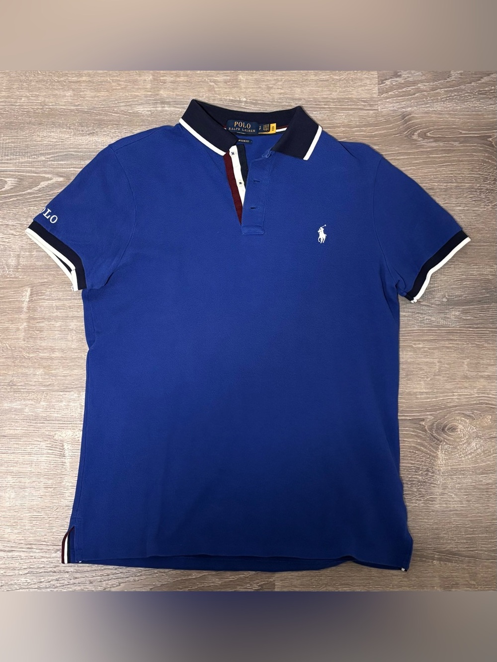 Polo Ralph Lauren Shirt Mens S Blue Short Sleeve Custom Slim Fit 100% Cotton